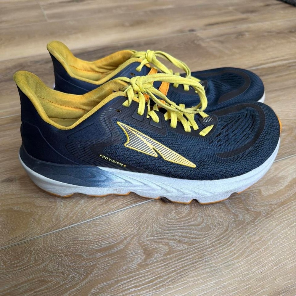 Altra Provision 6 Men's Running Shoes Navy Blue Yellow Size 8.5 Sneakers Gym
